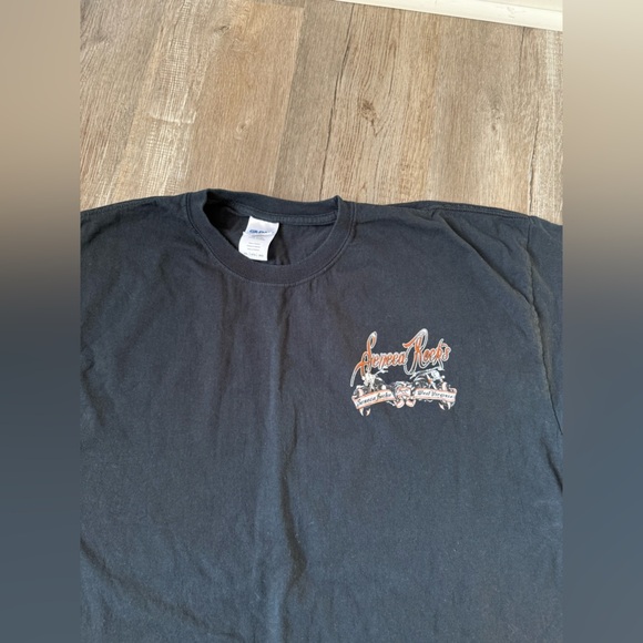 VTG Biker TShirt Seneca Rocks Weat Virginia It’s All About The Ride Black 2XL - Picture 6 of 8